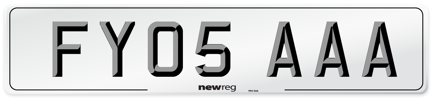 FY05 AAA Number Plate from New Reg